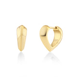 Small Knife Edge Heart Shaped Huggie - SINGLE