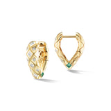 Medium Bliss Hoops with Diamonds and Emeralds