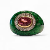 Chubby Ring with Spinel and Maw-Sit-Sit