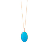 Elemental Big Oval Necklace - Blue