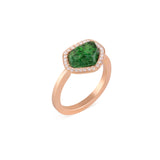 Elemental Small Halo Ring - Green