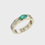Leggo Emerald Marquise Ring Yellow Gold