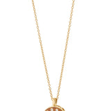 Fortune Pendant in Orange Enamel with Diamonds and Tsavorites