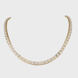 Leggo Pearls Tennis Necklace Yellow Gold