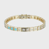 Leggo ID Turquoise Diamond Tennis Bracelet