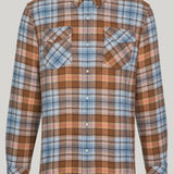 Nomad Tartan Cashmere Shirt in Umber