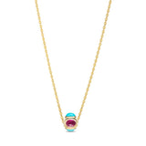 Golden Nugget Necklace-Turquoise, Tourmaline & Ethiopian Opal
