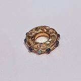 Hag Stone Pendant, Plump Mini - Opals and Diamonds