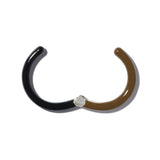 Black/Swamp Enamel Hinged Cuffling