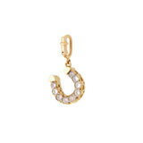 Horse Shoe Charm set in Diamonds