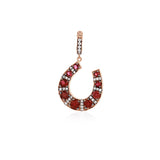 Ruby Horseshoe Pendant