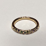 Fredag Mini Ring with Blue and Green Stones