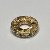Hag Stone Pendant Plump Mini with Emerald and Diamond