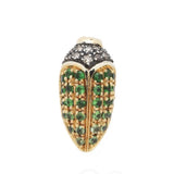 Mini Scarab Pave Tsavorites Stud