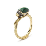 Scarab Malachite Stackable Ring