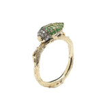 Scarab Tsavorite Stackable Ring