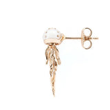 Mini Jellyfish White Pearl Stud