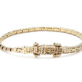 Thin Alligator Wrap Bracelet