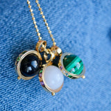 White Agate Cosmic Spinner with Mixed Sapphires