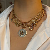 Lock Pile Charm in Mixed Metals