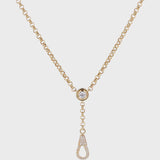 Small Diamond Hook Lariat Necklace