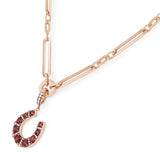Ruby Horseshoe Pendant