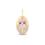 Love Bug Pendant - Pink Topaz and Diamonds