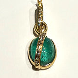 Liberte Charm with Cabochon Emerald