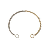 Mixed-Up Half & Half Chain - SS/YG - 6"