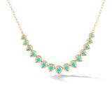 Petal Large Graduated Necklace - Turquoise