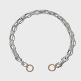 Biker Chain Bracelet in Polished Silver