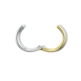 Mixed Metal Hinged Cuffling in Silver and Brass