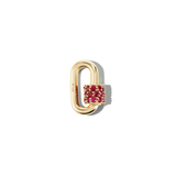14K Yellow Gold Stoned Chubby Babylock with Rubies