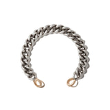 Mini Mega Curb Chain Bracelet in Silver, YG Loops