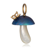 Blue Mabe Pearl Mushroom with Butterfly
