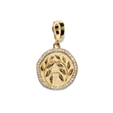 Olive Branch Small Pave Coin