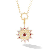 MADINA AMULET CHARM IN CARNELIAN, PINK MOP & MOP