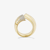 Oera Ring, Yellow Gold Paved with Diamonds - Large Version