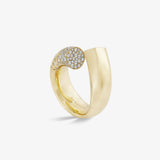 Oera Ring, Yellow Gold Paved with Diamonds - Large Version