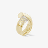 Oera Ring, Yellow Gold Paved with Diamonds - Large Version