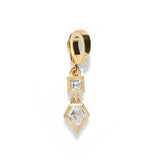 Carre and Shield Bezel Charm