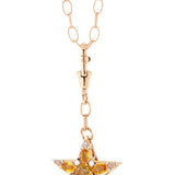 Istanbul Pendant in Pink Gold, Diamonds, & Yellow Sapphires