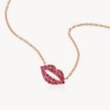 Scarletts Pink Sapphire Kiss Necklace