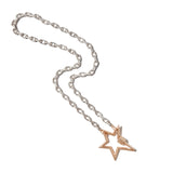 Biker Chain Necklace in Polished Silver