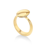 KE Stone Ring with Pave Shadow