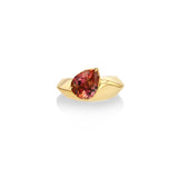 Liquid Gold Ring with Tourmaline Pear