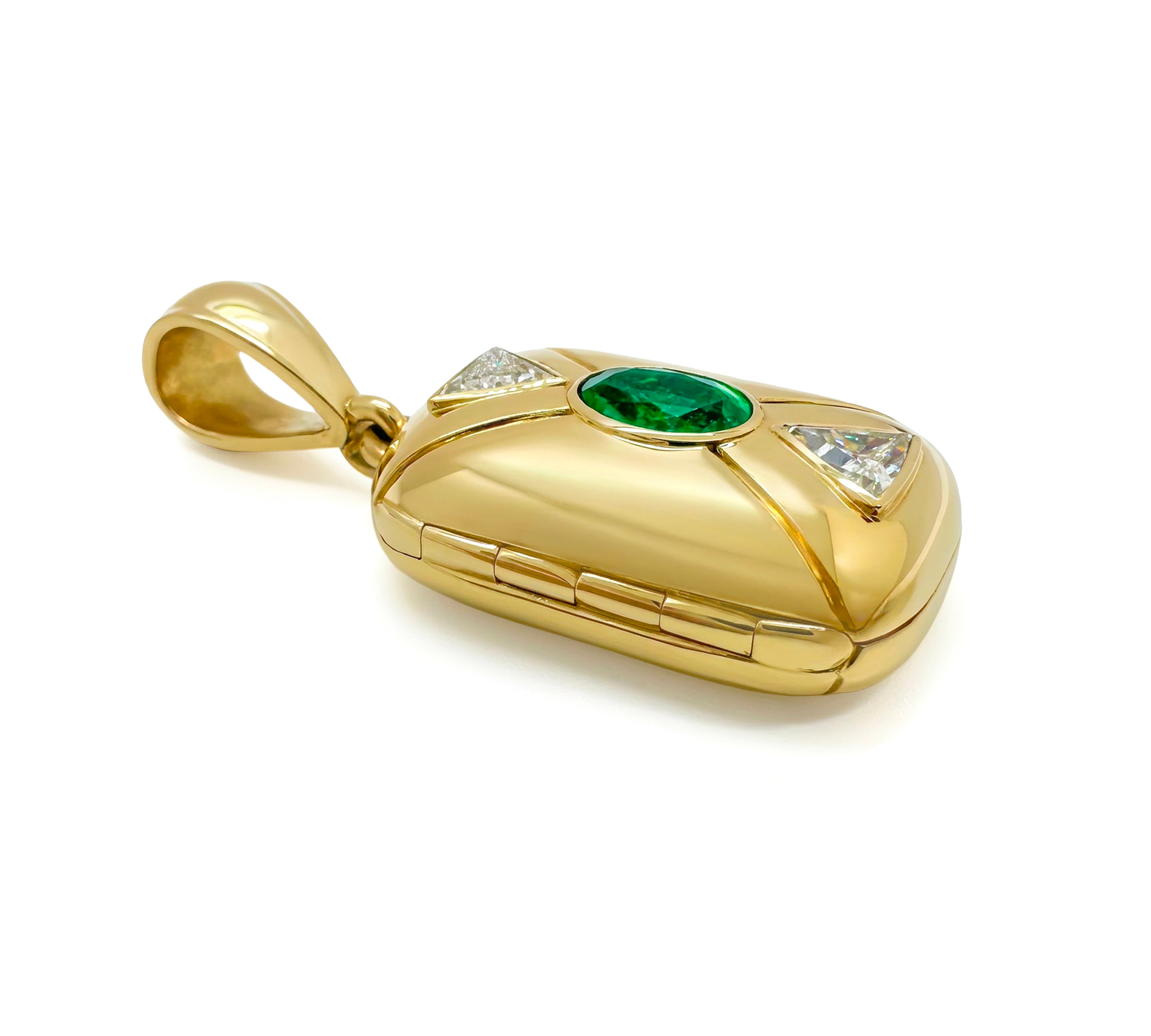 Raleigh Emerald and Diamond Locket