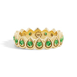 Mandala Petal Wide Band Ring