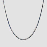 Blue Sapphire Tennis Necklace
