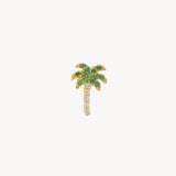 Rocky's Diamond & Garnet Palm Tree Stud Earring